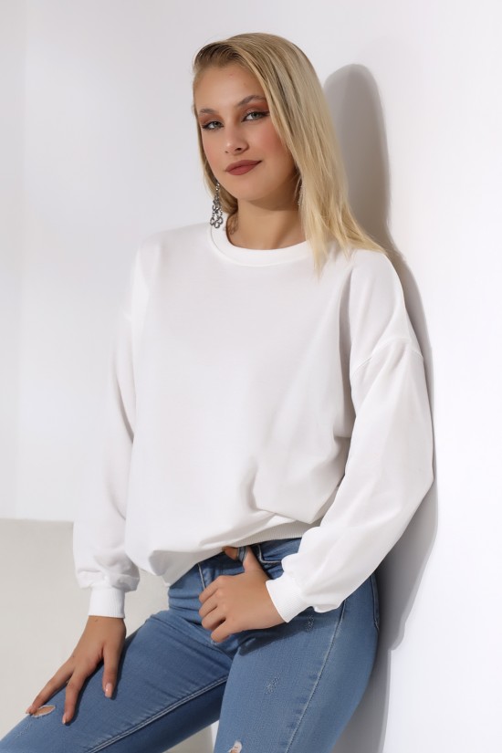 20814 BAYAN OVERSİZE 2İP SALAŞ GENİŞ SWETSHIRT