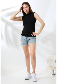 21757 KADIN KOLSUZ YARIM BALIKCI LYC VSK BLUZ 