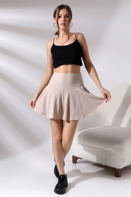 21135 BAYAN BÜRÜMCÜK YAN BELİ FERMUARLI ŞORTLU ETEK 21135 BAYAN BÜRÜMCÜK YAN BELİ FERMUARLI ŞORTLU ETEK