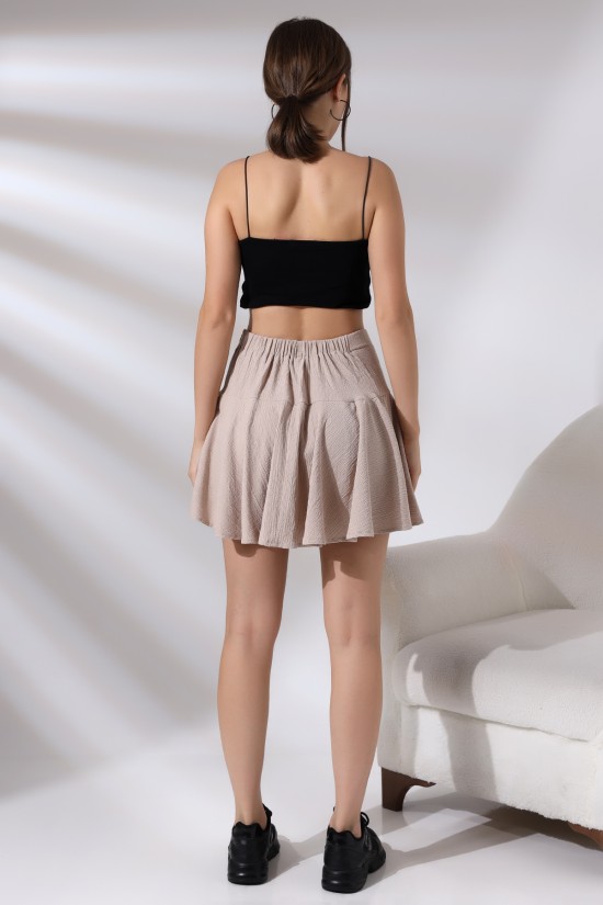 21135 BAYAN BÜRÜMCÜK YAN BELİ FERMUARLI ŞORTLU ETEK 21135 BAYAN BÜRÜMCÜK YAN BELİ FERMUARLI ŞORTLU ETEK