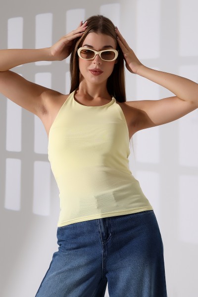 22064  KADIN LYC RİB KOMPAKT ARKADAN TEKBİYEASKI ÖNDEN AYRIK BİYE ASKILI ATLET 