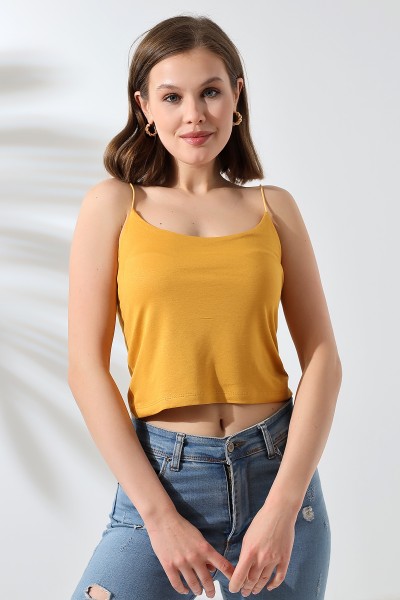 19282 KADIN LASTİK İP ASKILIKISA TULUM ATLET 