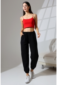 20544  KADIN LYC COMP. LASTİK İP ASKILI BÜSTİYER  KISA CROP TULUM ATLET 