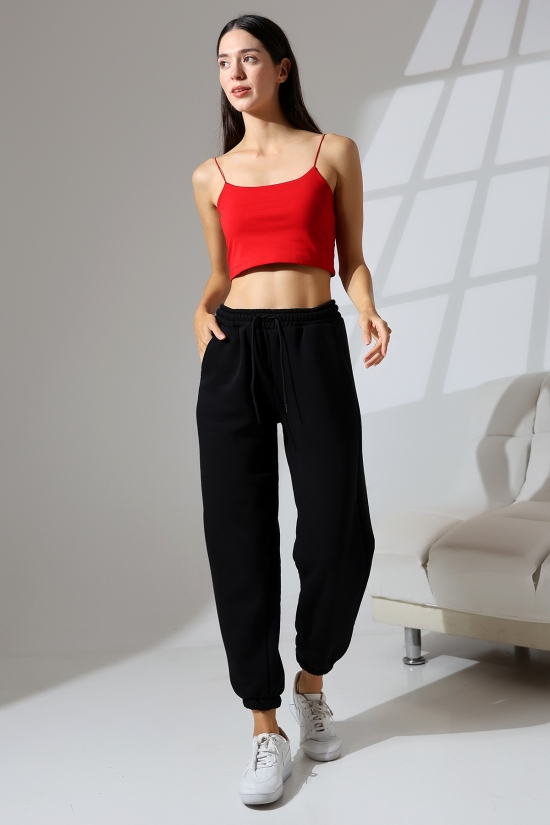 20544  BAYAN LYC COMP. LASTİK İP ASKILI BÜSTİYER  KISA CROP TULUM ATLET 