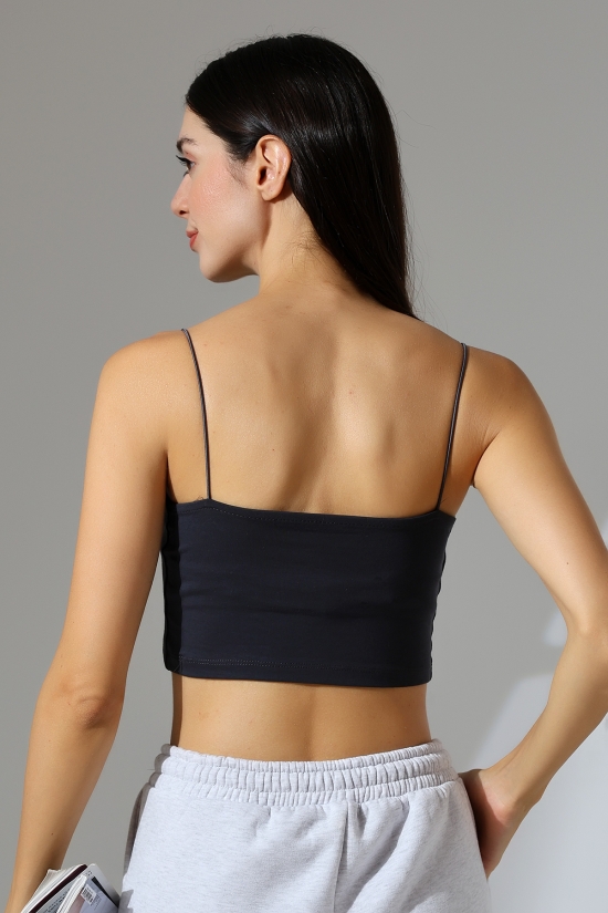 20544  BAYAN LYC COMP. LASTİK İP ASKILI BÜSTİYER  KISA CROP TULUM ATLET 