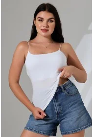 21563  KADIN LYC COMP. LASTİK İP ASKILI KISA CROP TULUM ATLET 