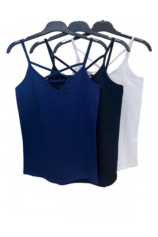 39093 - 3LÜ PAKET BAYAN ARKASI VE ÖNÜ BİYELİ İP ASKILI ATLET