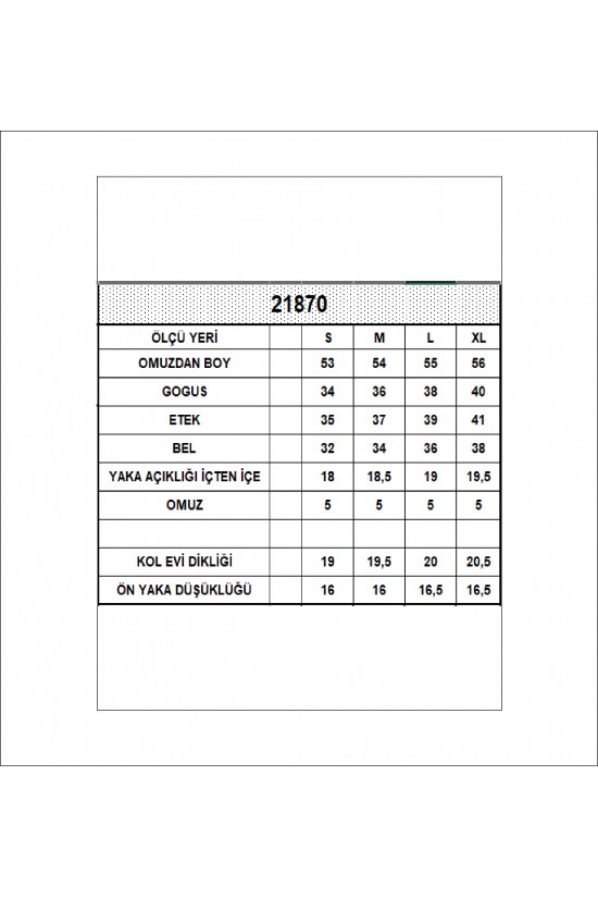 21870 KADIN BİYE ARASI GARNİ ARABİYELİ  FULL LYC KOMPAKT PENYE RİB.SIRTI KAPALI İNCE ATLET 