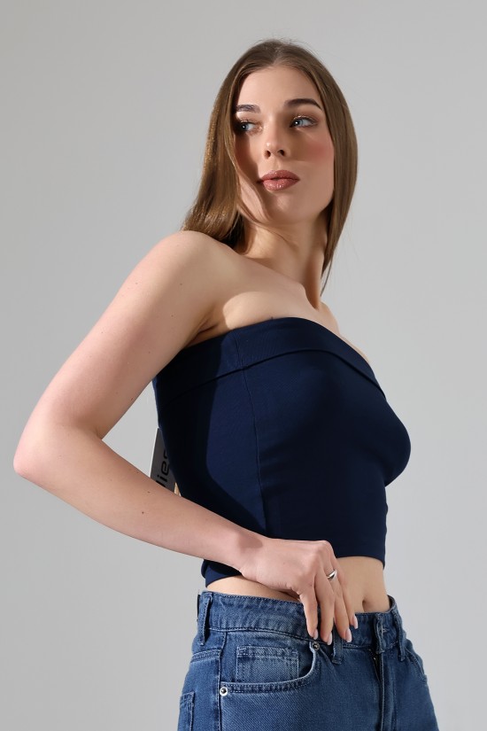 21922 KADIN MADONNA YAKA FULL LYC VSK RİBANA STRAPLEZ ATLET 