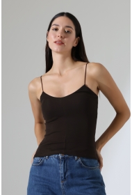 22093 KADIN FULL LYC RİB ÖNÜ PARÇALI TULUM V YAKA LASTİK İPASKILI ATLET