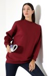 21910 KADIN 3 İP ŞARDONLU PENYE COMP YARIM BALIKCI SALAŞ OVERSİZE TUNİK SWETSHIRT 21910 KADIN 3 İP ŞARDONLU PENYE COMP YARIM BALIKCI SALAŞ OVERSİZE TUNİK SWETSHIRT