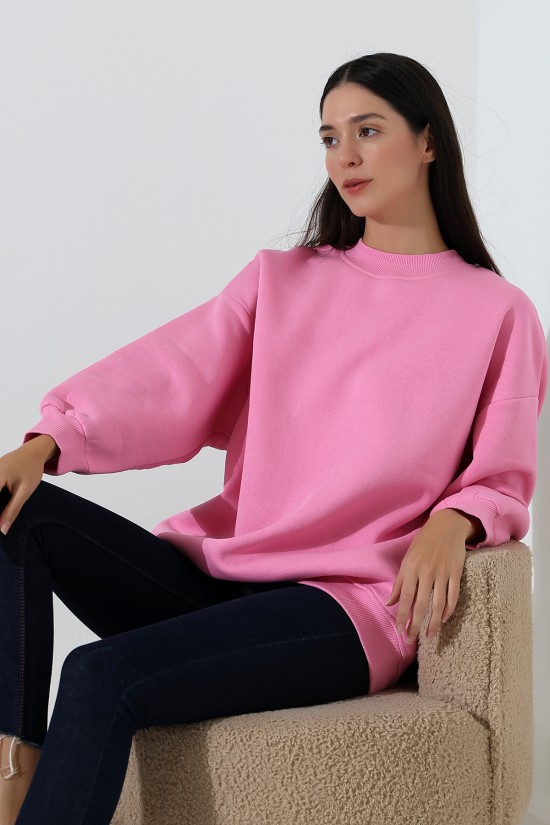21910 KADIN 3 İP ŞARDONLU PENYE COMP YARIM BALIKCI SALAŞ OVERSİZE TUNİK SWETSHIRT 21910 KADIN 3 İP ŞARDONLU PENYE COMP YARIM BALIKCI SALAŞ OVERSİZE TUNİK SWETSHIRT