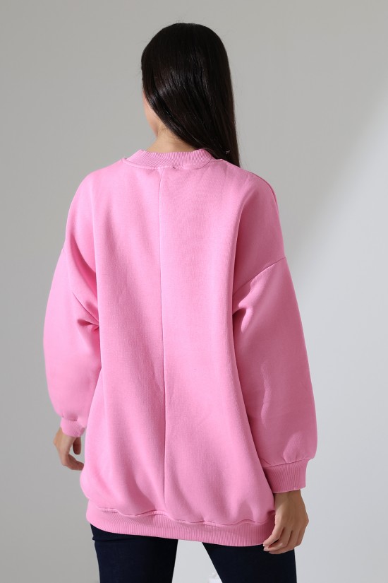 21910 KADIN 3 İP ŞARDONLU PENYE COMP YARIM BALIKCI SALAŞ OVERSİZE TUNİK SWETSHIRT 21910 KADIN 3 İP ŞARDONLU PENYE COMP YARIM BALIKCI SALAŞ OVERSİZE TUNİK SWETSHIRT