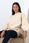 21910 KADIN 3 İP ŞARDONLU PENYE COMP YARIM BALIKCI SALAŞ OVERSİZE TUNİK SWETSHIRT 21910 KADIN 3 İP ŞARDONLU PENYE COMP YARIM BALIKCI SALAŞ OVERSİZE TUNİK SWETSHIRT