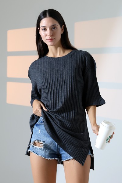 21493 KADIN 7X4 KAŞGORSE OVERSİZE YANLARI YIRTMAÇLI BİSİKLET TUNİK TSHIRT 21493 KADIN 7X4 KAŞGORSE OVERSİZE YANLARI YIRTMAÇLI BİSİKLET TUNİK TSHIRT