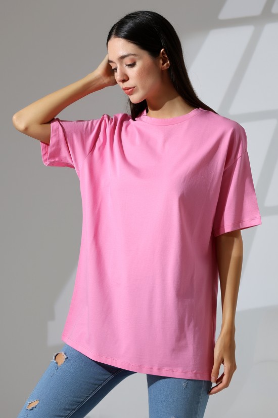 21752 KADIN OVERSİZE KOMPAKT PAMUKLU KISA KOL BİSİKLET TSHIRT 21752 KADIN OVERSİZE KOMPAKT PAMUKLU KISA KOL BİSİKLET TSHIRT