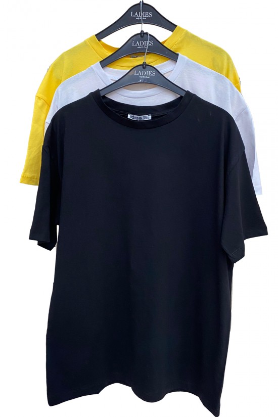 31752 - 3LÜ PAKET KADIN OVERSİZE KOMPAKT PAMUKLU KISA KOL BİSİKLET TSHIRT 31752 - 3LÜ PAKET KADIN OVERSİZE KOMPAKT PAMUKLU KISA KOL BİSİKLET TSHIRT