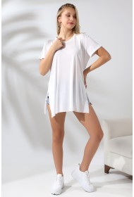 19598 KADIN KISA KOL KATLAMA. YANL YARI DİKİŞSİZ VE YIRTM.VSK BİSİKLET YAKA TUNİK TSHIRT 19598 KADIN KISA KOL KATLAMA. YANL YARI DİKİŞSİZ VE YIRTM.VSK BİSİKLET YAKA TUNİK TSHIRT