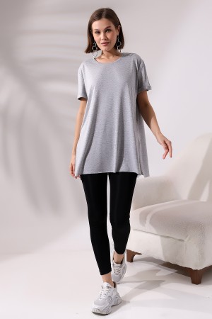 19598 KADIN KISA KOL KATLAMA. YANL YARI DİKİŞSİZ VE YIRTM.VSK BİSİKLET YAKA TUNİK TSHIRT 19598 KADIN KISA KOL KATLAMA. YANL YARI DİKİŞSİZ VE YIRTM.VSK BİSİKLET YAKA TUNİK TSHIRT