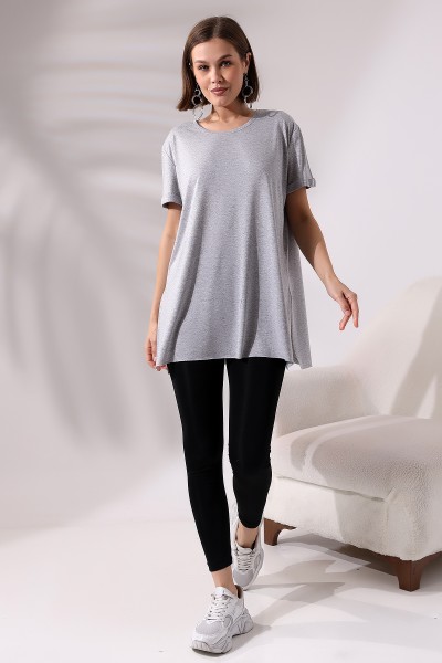 19598 KADIN KISA KOL KATLAMA. YANL YARI DİKİŞSİZ VE YIRTM.VSK BİSİKLET YAKA TUNİK TSHIRT 19598 KADIN KISA KOL KATLAMA. YANL YARI DİKİŞSİZ VE YIRTM.VSK BİSİKLET YAKA TUNİK TSHIRT