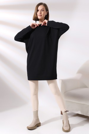 19186 KADIN LYC KOMPAKT BİSİKLET YAKA UZUN KOL SALAŞ YAKA-KOL-ETEĞİ MANŞETLİ TUNİK 19186 KADIN LYC KOMPAKT BİSİKLET YAKA UZUN KOL SALAŞ YAKA-KOL-ETEĞİ MANŞETLİ TUNİK