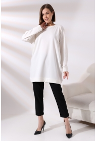 19186 KADIN LYC KOMPAKT BİSİKLET YAKA UZUN KOL SALAŞ YAKA-KOL-ETEĞİ MANŞETLİ TUNİK 19186 KADIN LYC KOMPAKT BİSİKLET YAKA UZUN KOL SALAŞ YAKA-KOL-ETEĞİ MANŞETLİ TUNİK