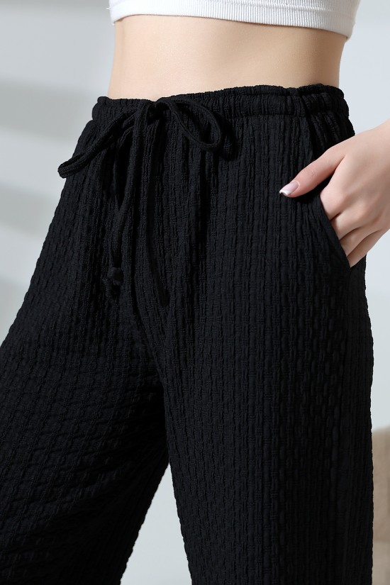 21959 KADIN JAKARLI KUMAŞ CEPLİ İNCE BELLASTİKLİ PAÇASI AÇIK SALAŞ PANTOLON 21959 KADIN JAKARLI KUMAŞ CEPLİ İNCE BELLASTİKLİ PAÇASI AÇIK SALAŞ PANTOLON