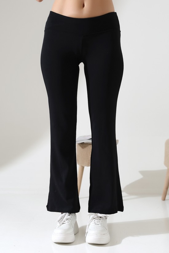 21943 KADIN FULL LYC RİB PAÇASI GENİŞ PANTOLON