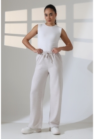 22165 KADIN FIRÇALI SELANİK CEPLİ İNCE BELLASTİKLİ PAÇASI AÇIK SALAŞ PANTOLON 