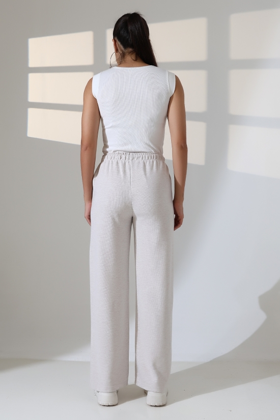 22165 KADIN FIRÇALI SELANİK CEPLİ İNCE BELLASTİKLİ PAÇASI AÇIK SALAŞ PANTOLON 