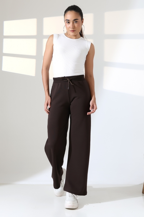 22143 KADIN  DİAGONEL ŞARDONSUZ 3 İP PENYE KOMPAKT KEMERİ KAŞGORSELİ  PAÇASI AÇIK EŞOFMAN PANTOLON 