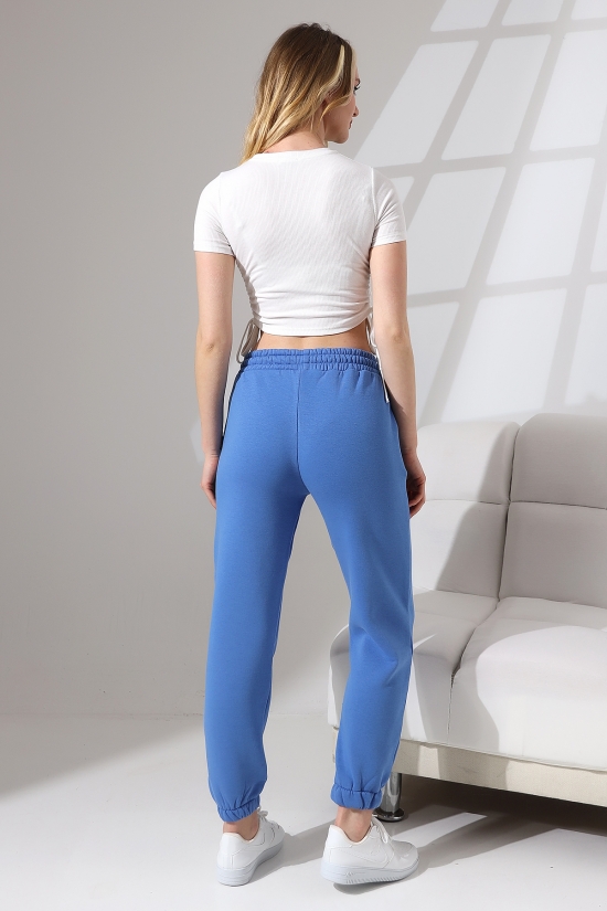 21629 KADIN 3 İP PENYE COMPACK ŞARDONLU CEPLİ PAÇASI LAST EŞOFMAN PANTOLON 