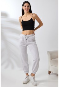 21629 KADIN 3 İP PENYE KOMPAKT ŞARDONLU CEPLİ PAÇASI LAST EŞOFMAN PANTOLON 