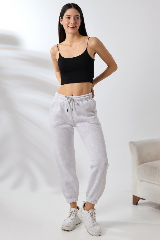 21629 KADIN 3 İP PENYE COMPACK ŞARDONLU CEPLİ PAÇASI LAST EŞOFMAN PANTOLON 