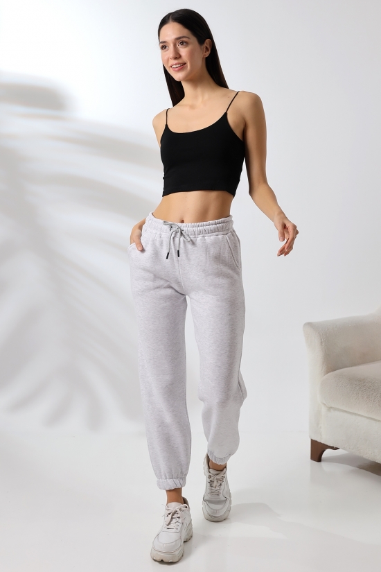 21629 KADIN 3 İP PENYE COMPACK ŞARDONLU CEPLİ PAÇASI LAST EŞOFMAN PANTOLON 