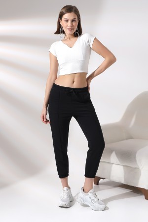 21304  KADIN CEPLİ ÖNÜ ÇIMALI PAÇASI LAST.GENİŞ 2 İP PANTOLON 