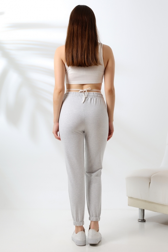 21633 KADIN FULL LYC PENYE COMPACKT 2 İPLİK CEPLİ PAÇASI LAST. EŞOFMAN PANTOLON 