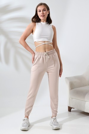 21672 KADIN FULL LYC DOUBLEFACE MODALIMSI CEPLİ PAÇASI LAST. EŞOFMAN PANTOLON 