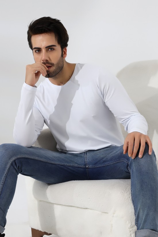 19647 ERKEK REGULAR FİT UZUN KOL V YAKA TSHIRT 19647 ERKEK REGULAR FİT UZUN KOL V YAKA TSHIRT