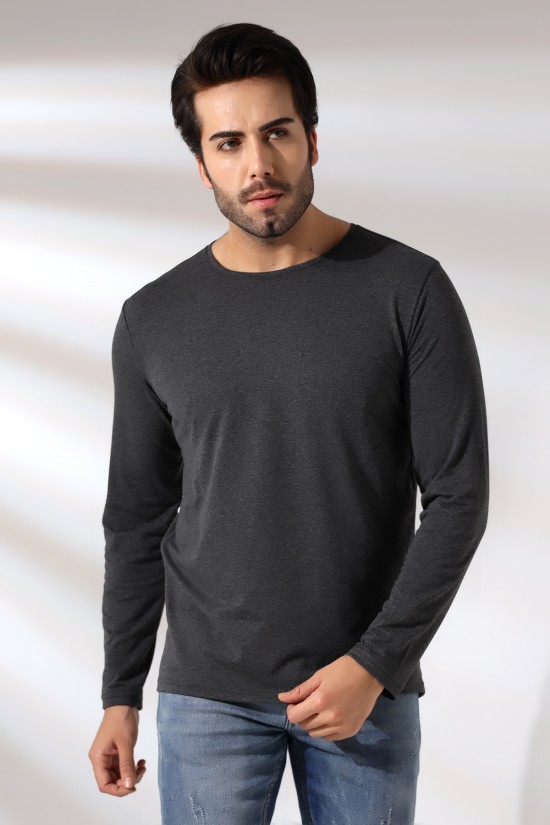 ERKEK REGULAR FİT UZUN KOL BİSİKLET YAKA TSHIRT