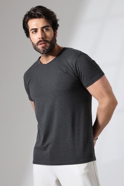19953 ERKEK REGULAR FİT KISA KOL V YAKA TSHIRT