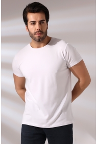 19952 ERKEK REGULAR FİT KISA KOL BİSİKLET YAKA TSHIRT