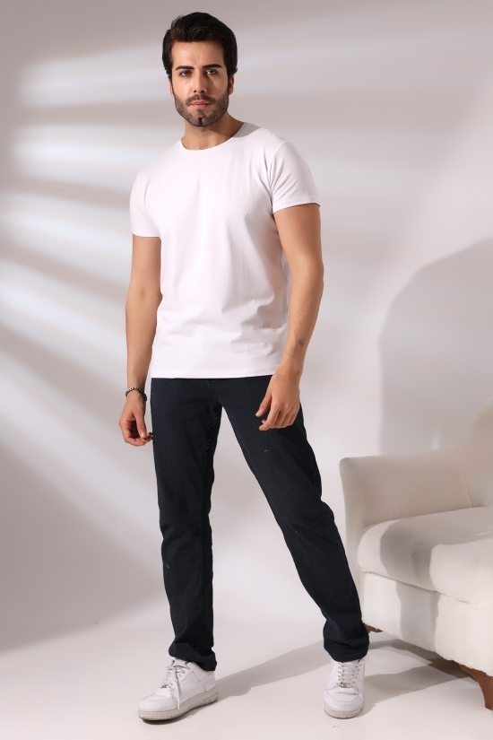 19952 ERKEK REGULAR FİT KISA KOL BİSİKLET YAKA TSHIRT