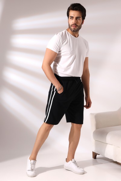 19630 ERKEK FLOTA CEPLİ YANLARI ÇİFT ŞERİTLİ ŞORT 