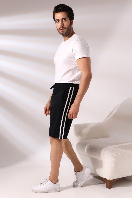 19630 ERKEK FLOTA CEPLİ YANLARI ÇİFT ŞERİTLİ ŞORT 