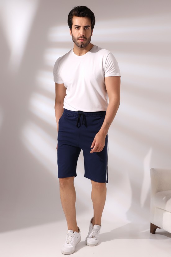 19630 ERKEK FLOTA CEPLİ YANLARI ÇİFT ŞERİTLİ ŞORT 