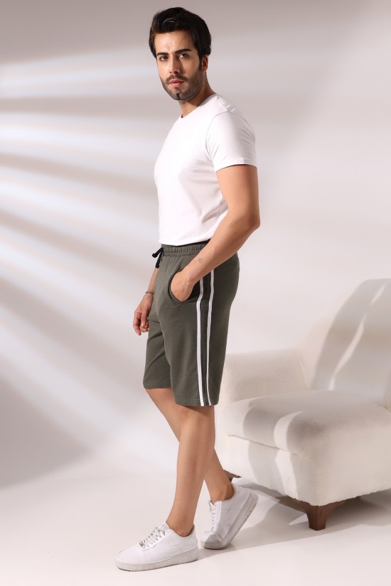 19630 ERKEK FLOTA CEPLİ YANLARI ÇİFT ŞERİTLİ ŞORT 