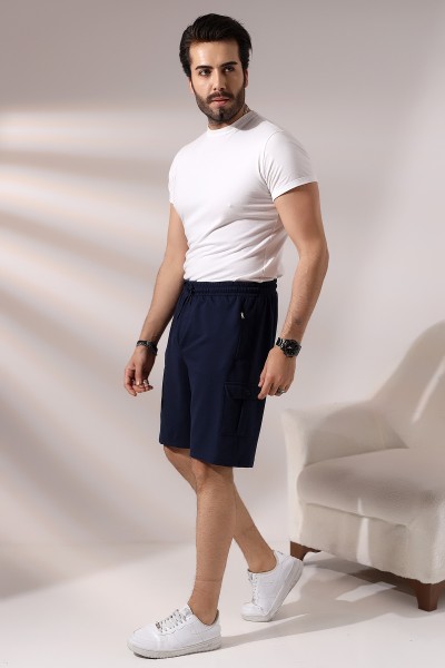 21526 ERKEK CEPLERİ FERMUARLI KARGO CEPLİ ŞORT 