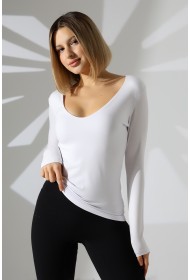 22132 KADIN TULUM V YAKA FULL LYC VORTVİSK UZUN KOL BLUZ 