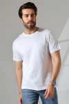 21751  ERKEK BASİC COMFOFRT FİT  KISA KOL BİSİKLET YAKA PAMUKLU TSHIRT 